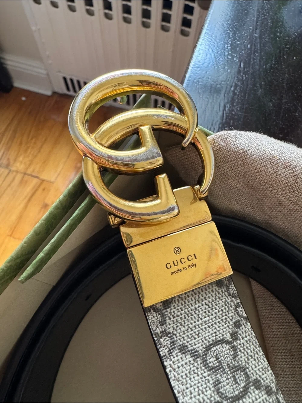 Gucci Supreme Belt Reversible GG Monogram / Ebony